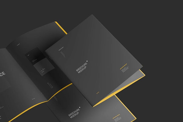 4 Distinct Visions of US Letter Brochure Mockup FREE PSD