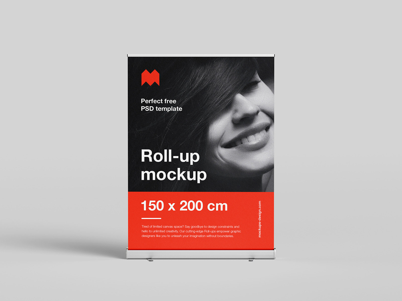 4 Roll Up Mockup in Varied Views FREE PSD