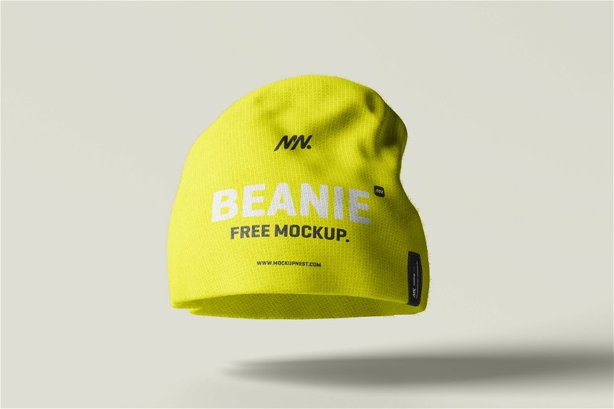 4 Shots of Beanie Hat Mockup FREE PSD