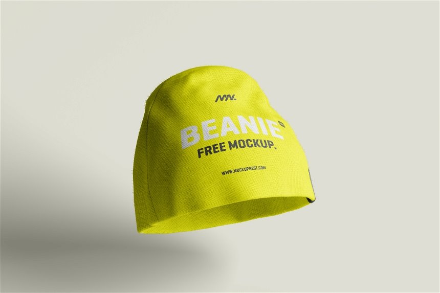 4 Shots of Beanie Hat Mockup FREE PSD
