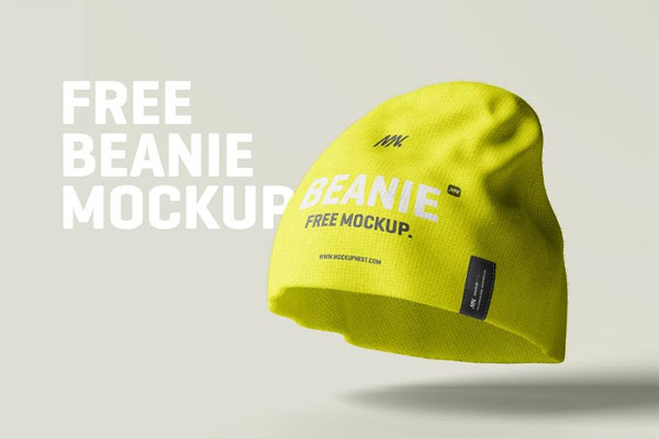 4 Shots of Beanie Hat Mockup FREE PSD
