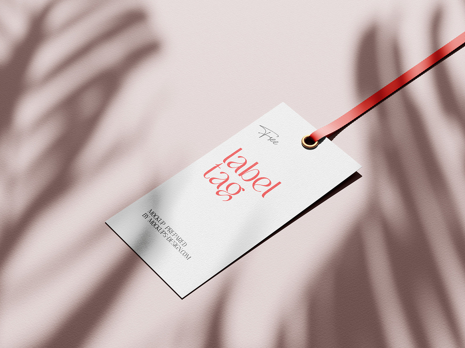 4 Shots of Rectangle Label Tag Mockup FREE PSD