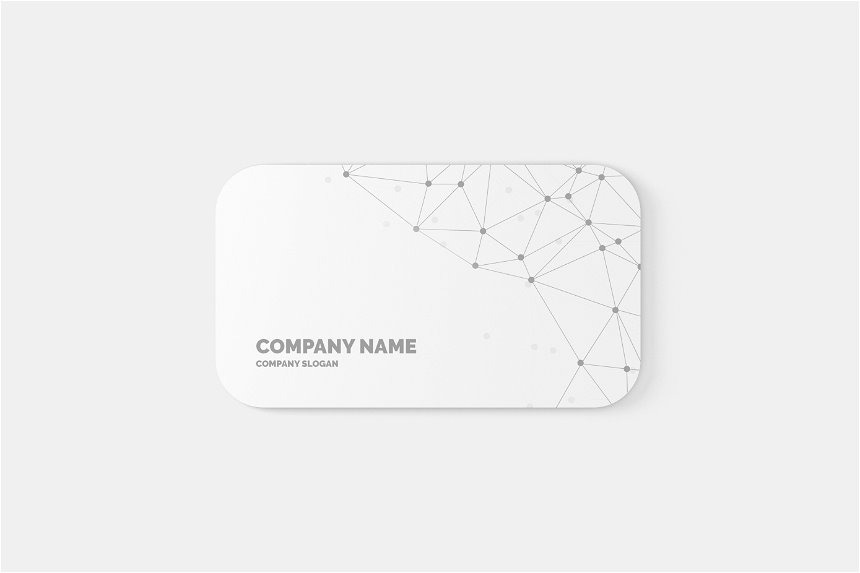 4 Showcases of Rounded Corner Business Card Mockup FREE PSD