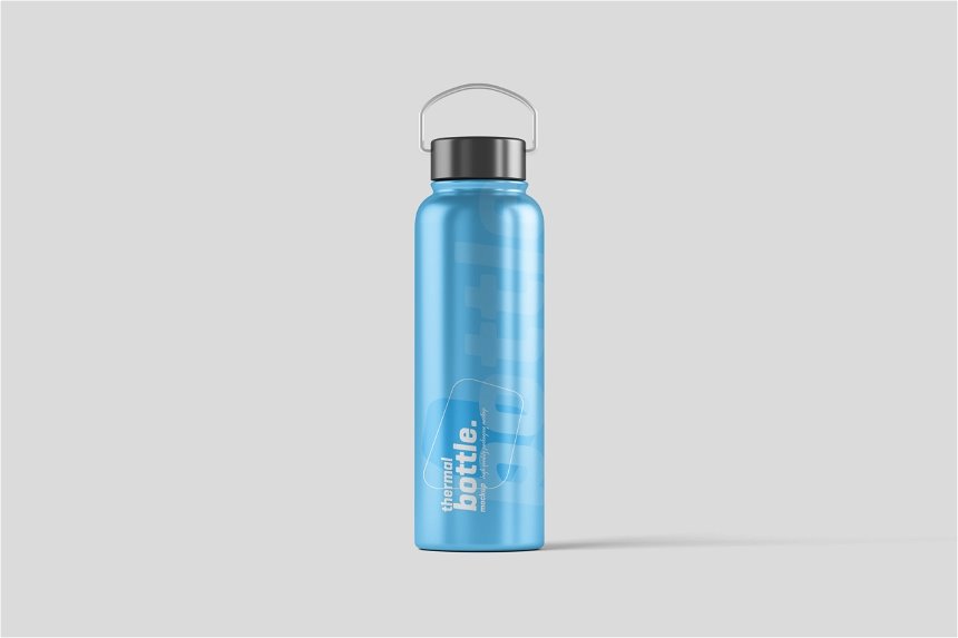 4 Showcases of Thermal Bottle Mockup FREE PSD