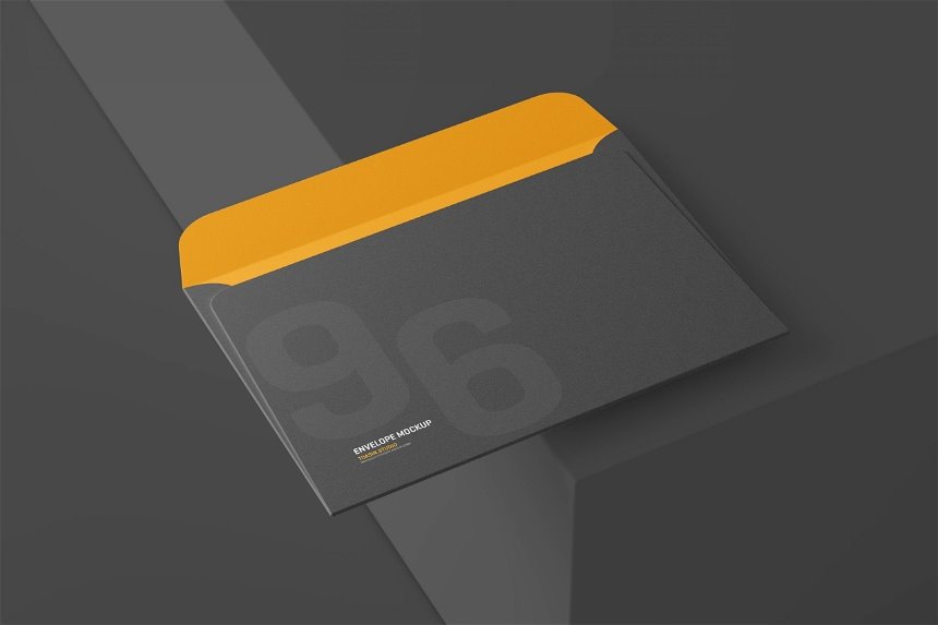 4 Varied Showcases of Envelope Mockup FREE PSD