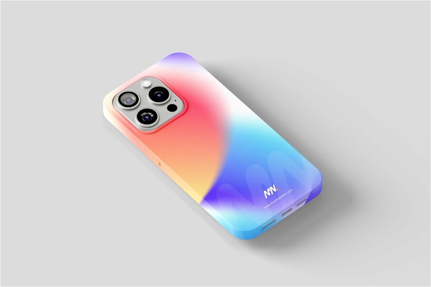 4 Visions of Iphone 15 Pro Cover Mockup FREE PSD