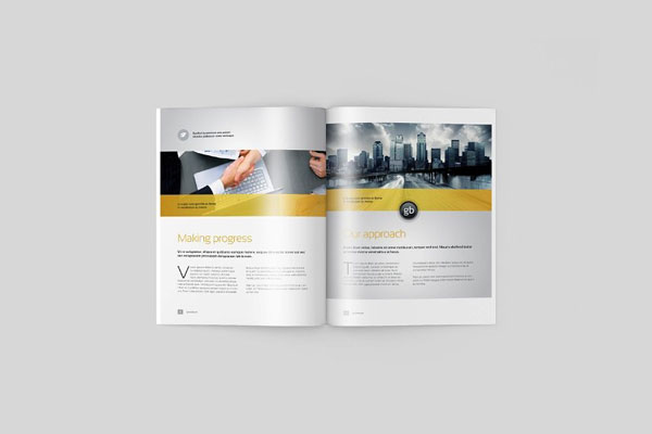 5 Different Views of US Letter Magazine Mockup FREE PSD