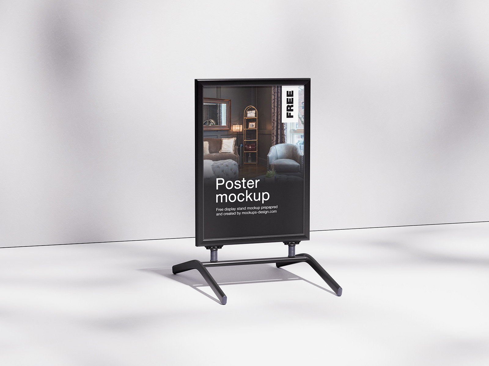 5 Showcase of Poster Display Stand Mockup FREE PSD