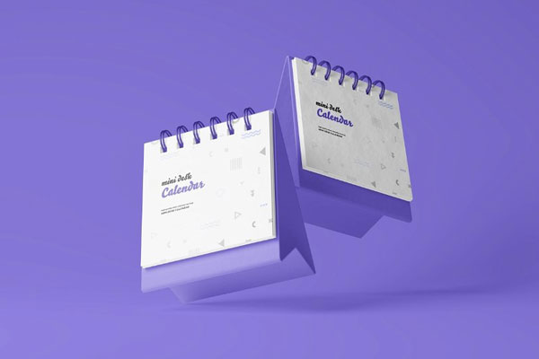 5 Showcases of Mini Desk Calendar Mockup FREE PSD