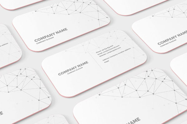 5 Showcases of Rounded Corner Business Card Mockup FREE PSD