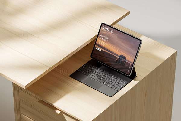 5 Showcases of Tablet Mockup FREE PSD