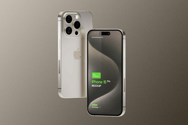 5 Sights of Iphone 15 Pro Mockup FREE PSD