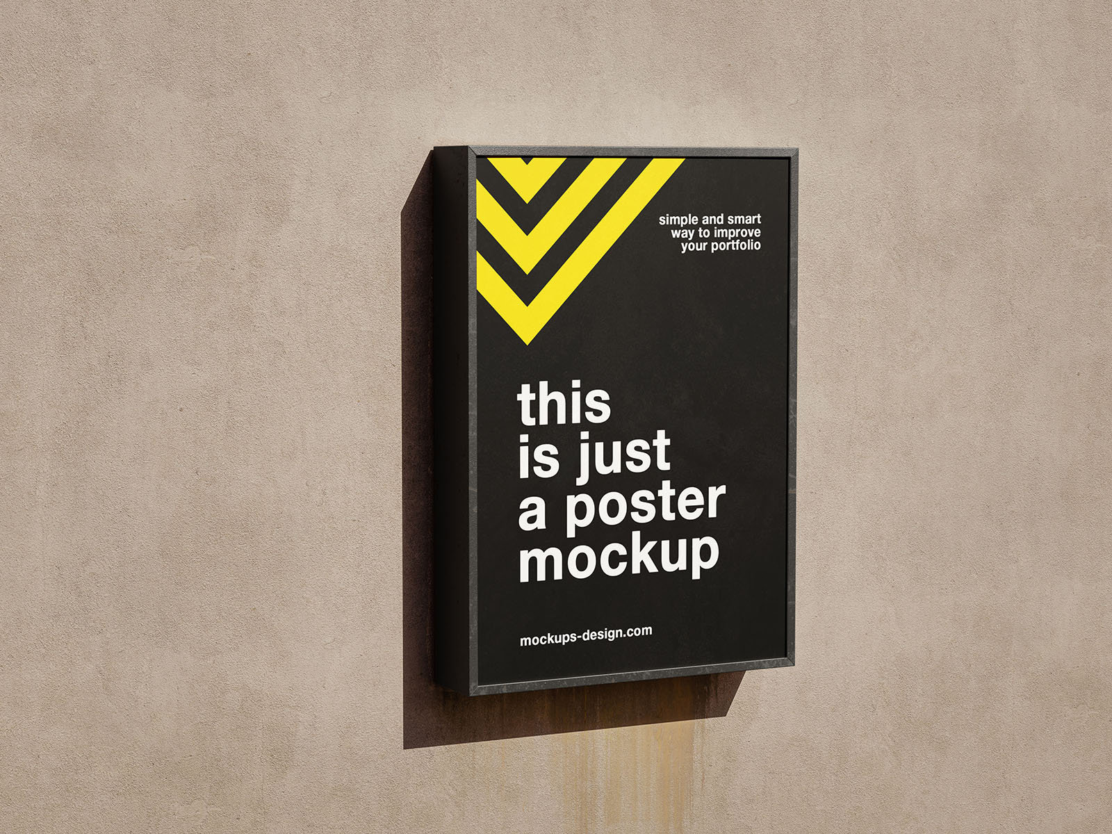 5 Sights of Poster Frames Mockup on the Wall (FREE) - Resource Boy