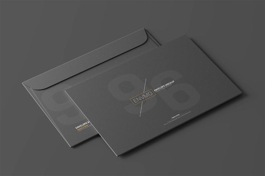 6x9 Inch Envelope Mockup in 4 Sights FREE PSD