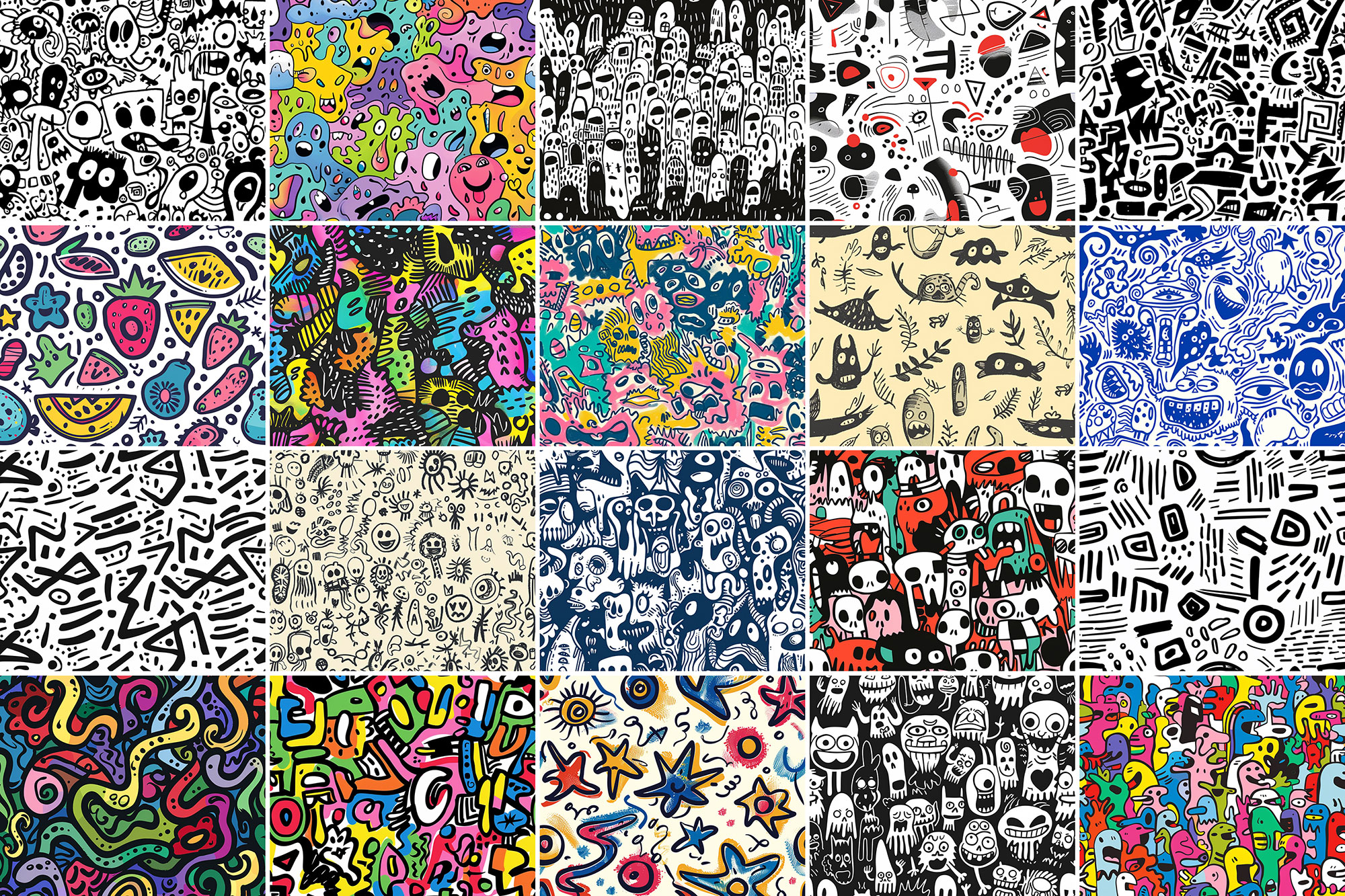 Free Doodle Patterns (500+ Seamless Patterns)