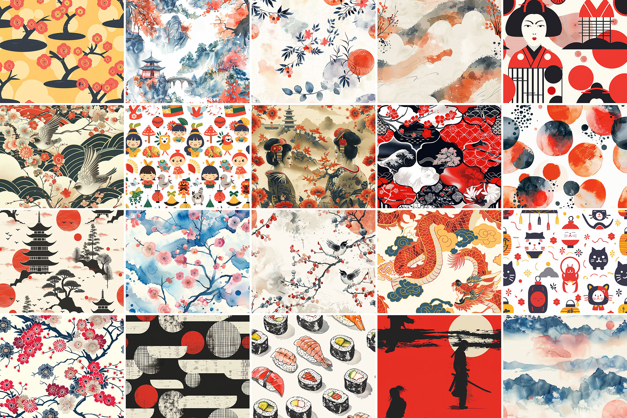 Free Japanese Patterns (500+ Seamless Patterns)