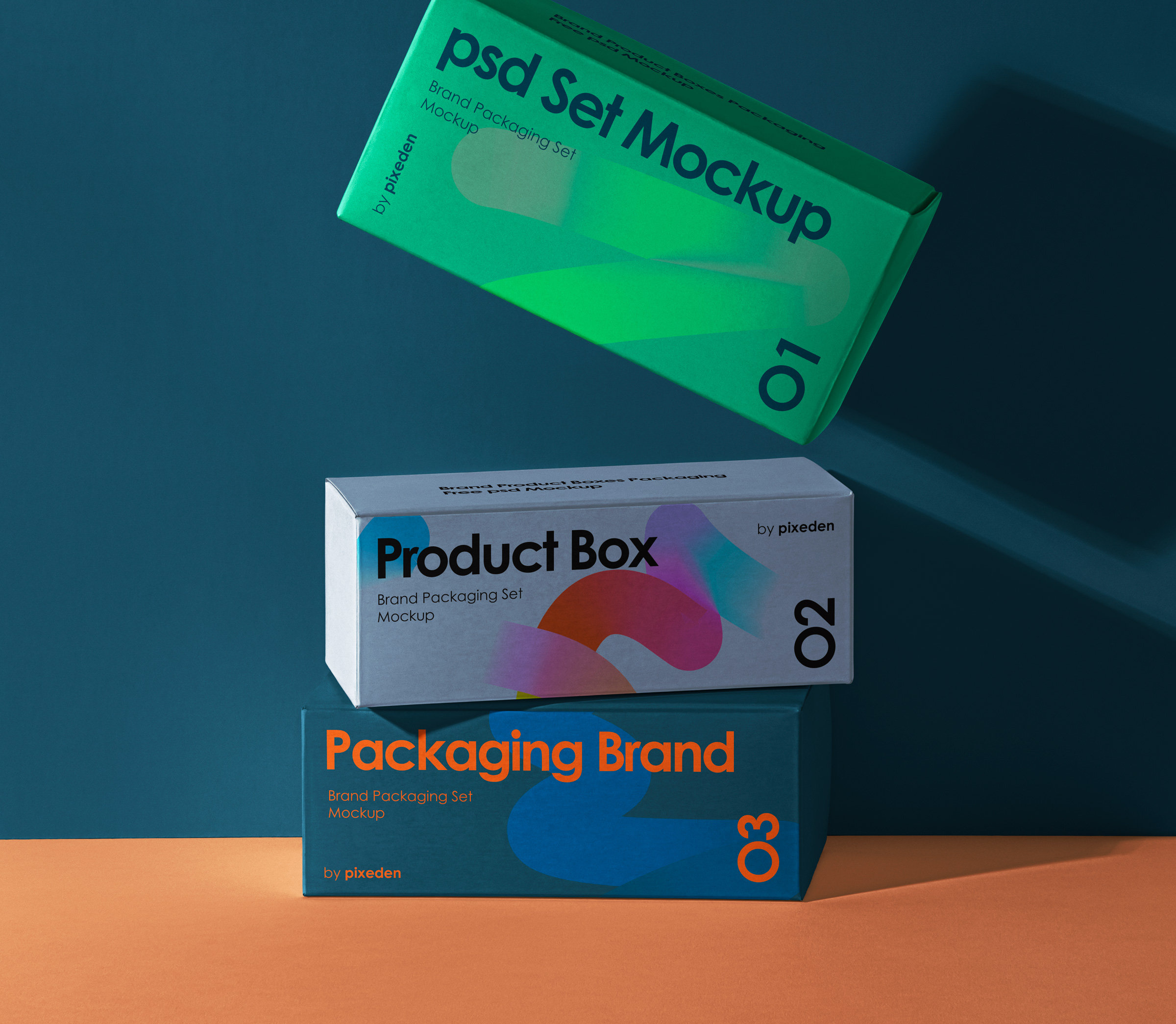 Boxes Packaging Mockup in Facing View FREE PSD