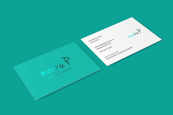 Business Card Mockup in 3 Showcases FREE PSD