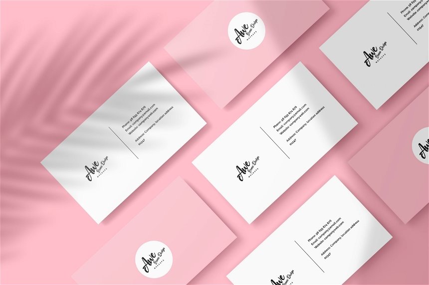 Business Card Mockup in 8 Distinct Visions FREE PSD