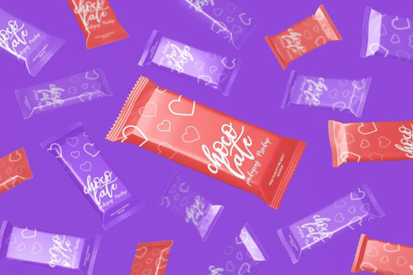 Chocolate Bar Packaging Mockup in 2 Views FREE PSD