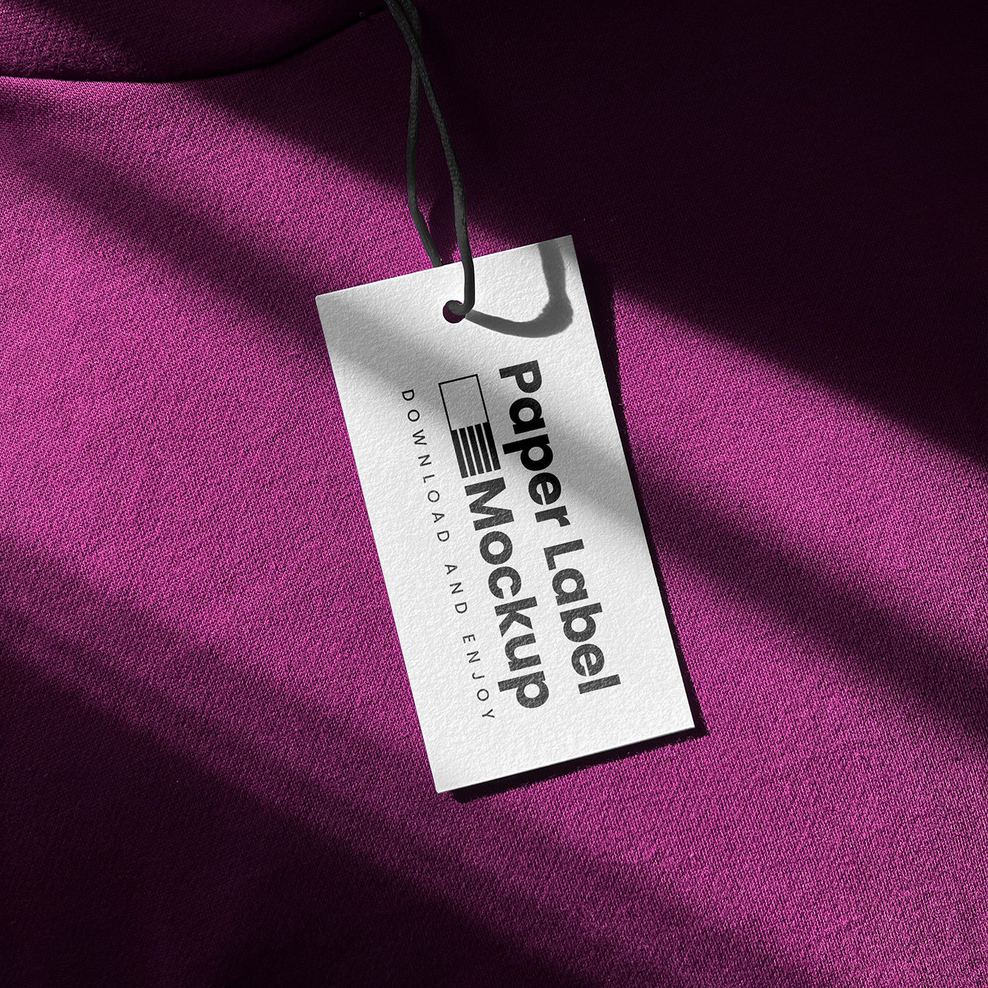 Close- up View of Label Mockup on Hoodie FREE PSD