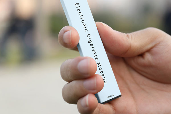 Close-up Vision of Electronic Cigarette Mockup FREE PSD