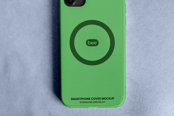 Close-up Vision of Smartphone Cover Mockup FREE PSD