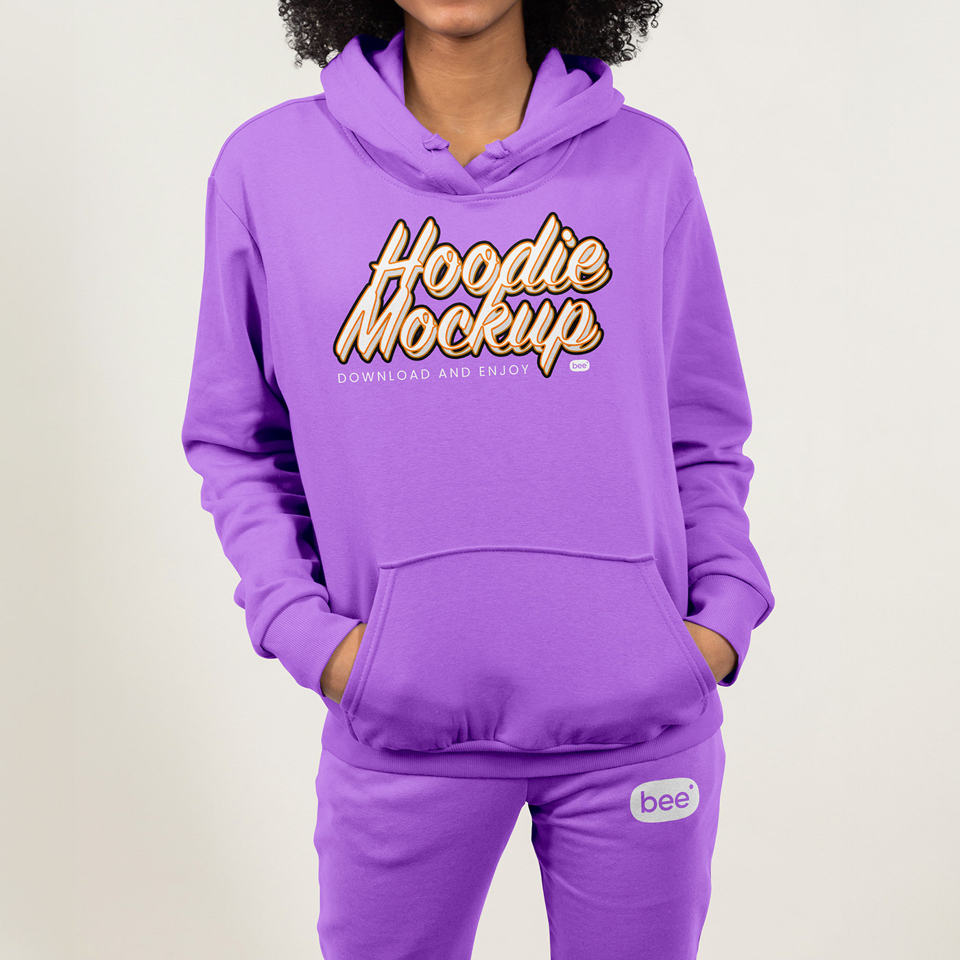 Closes-up Vision of Woman Tracksuit Mockup Free Download | Resource Boy