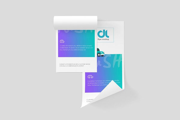 DL Flyer Mockup in 3 Different Visions FREE PSD