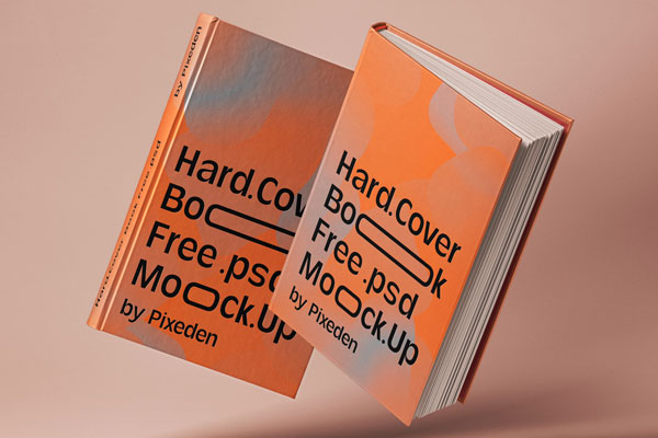 Facing Vision of Gravity Hardcover Book Mockup FREE PSD