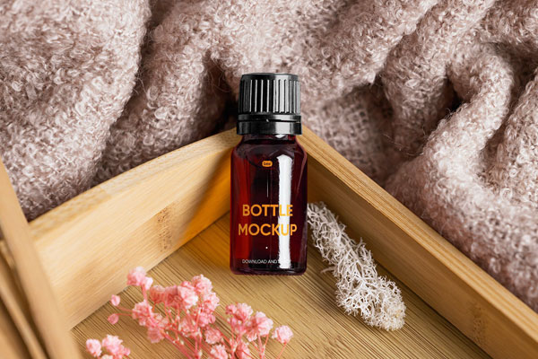 Front Sight of Small Bottle Mockup FREE PSD