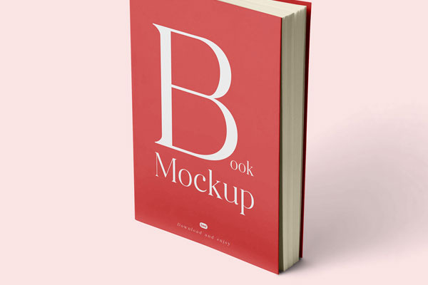 Perspective View of Book Cover Mockup FREE PSD