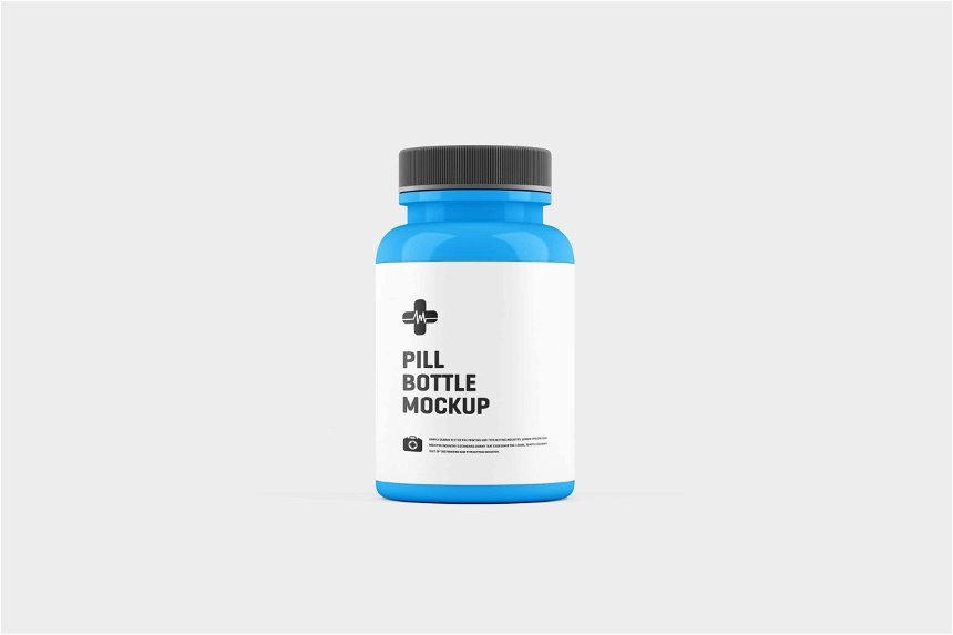 Pill Bottle Mockup in 10 Varied Views FREE PSD