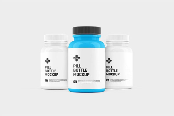 Pill Bottle Mockup in 10 Varied Views FREE PSD