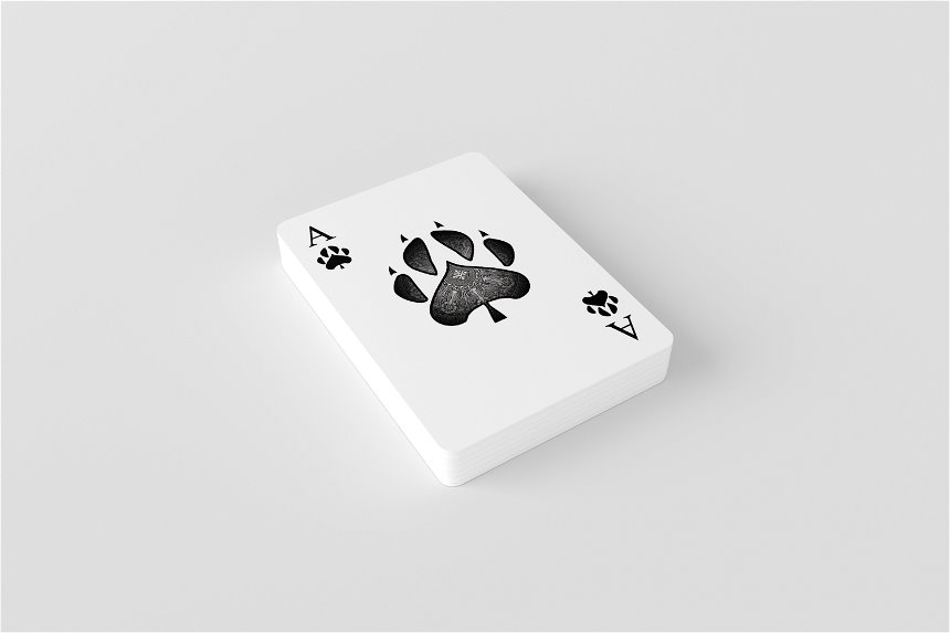 Playing Card Mockup in 4 Visions FREE PSD