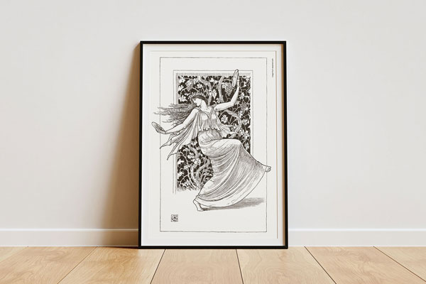 Poster Frame Mockup on the Floor in 5 Sights FREE PSD