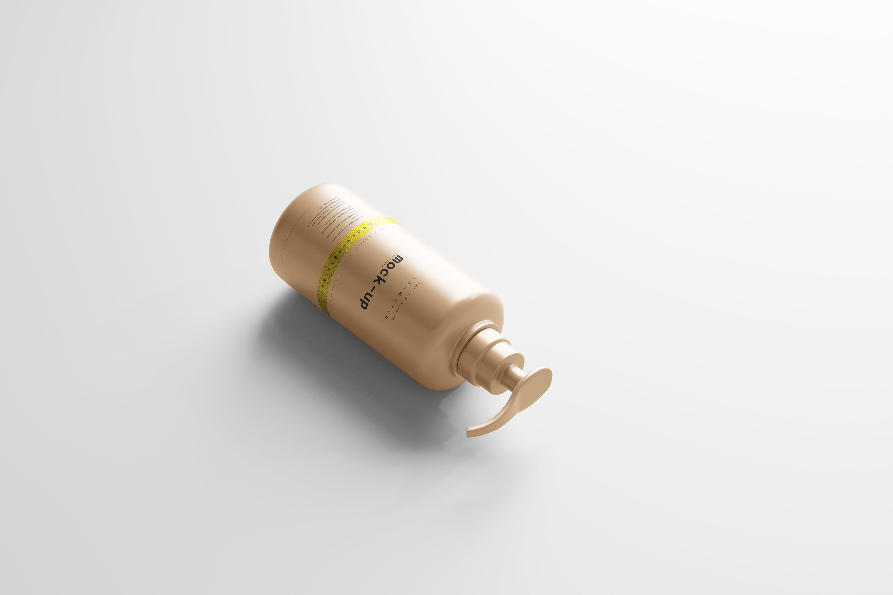 Pump Dispenser Bottle Mockup in Perspective View FREE PSD