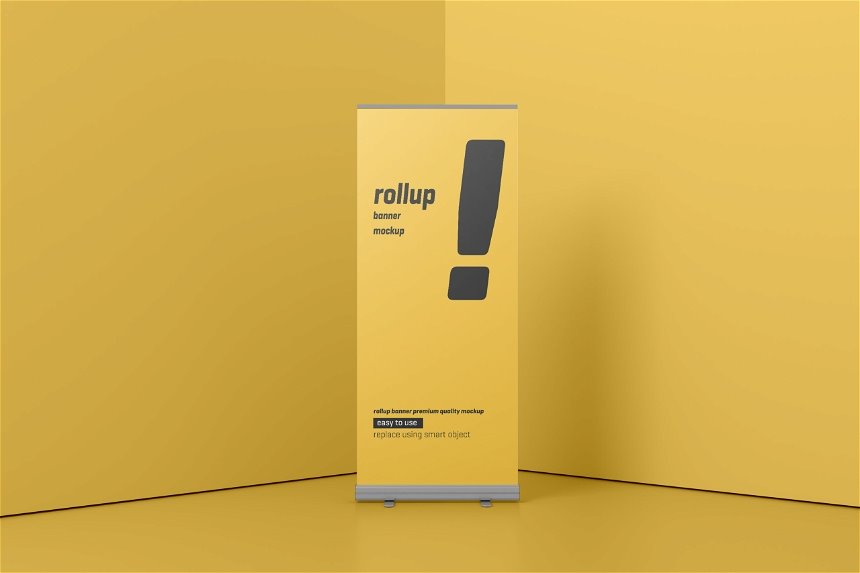 Roll Up Banner Mockup in 5 Distinct Visions FREE PSD