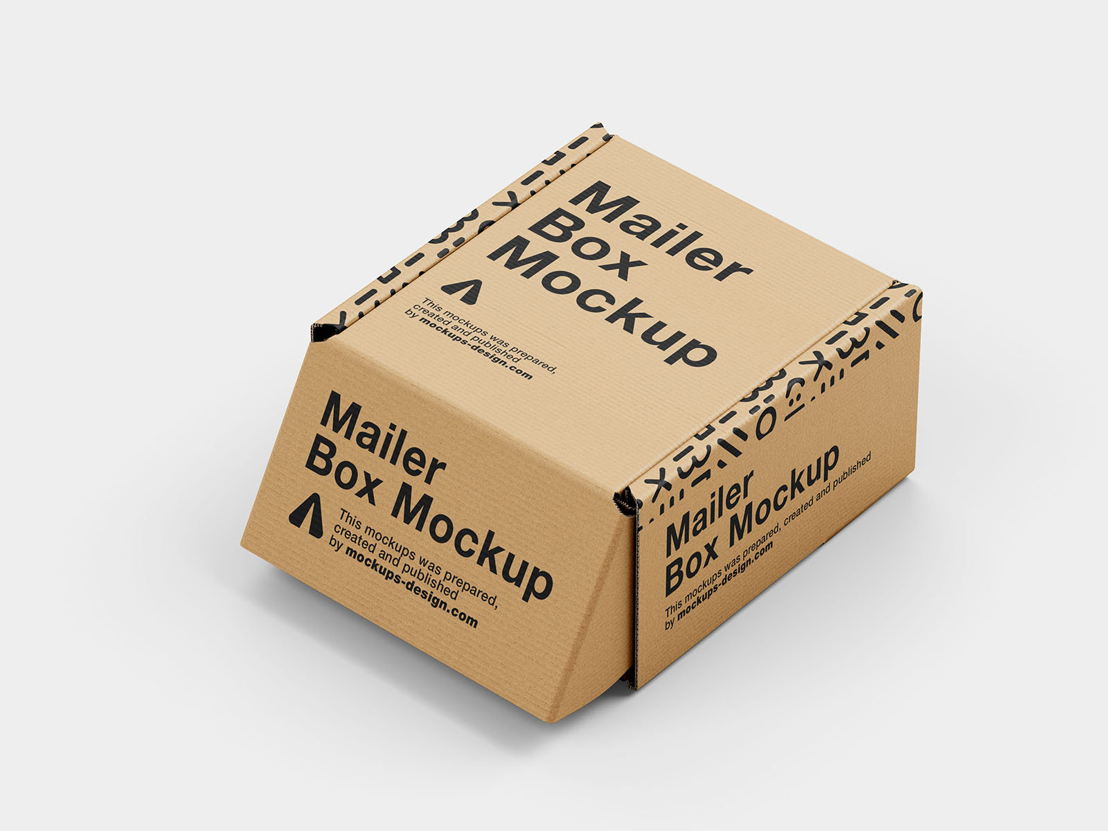 Small Mailer Box Mockup in 4 Different Visions FREE PSD