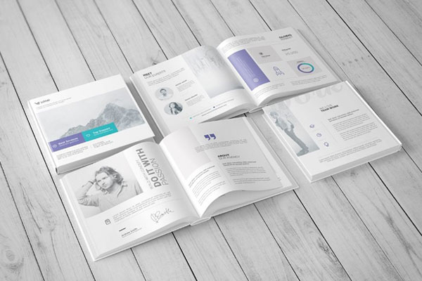 Square Hardcover Book Mockup in 3 Varied Shots FREE PSD