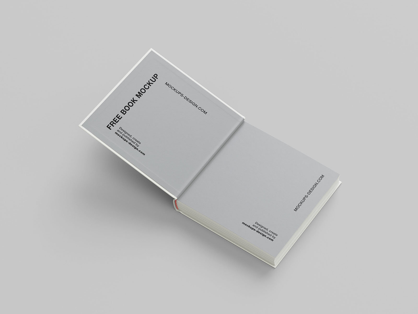 Square Hardcover Book Mockup in 6 Various Visions FREE PSD