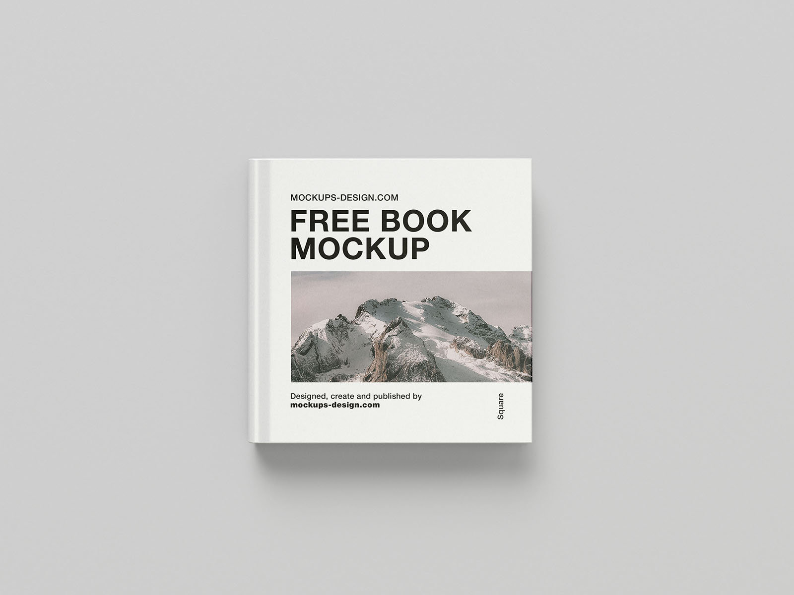 Square Hardcover Book Mockup in 6 Various Visions FREE PSD