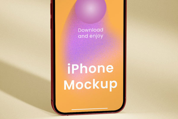 Standing Iphone Mockup In Close Up View Free Download Resource Boy 2798