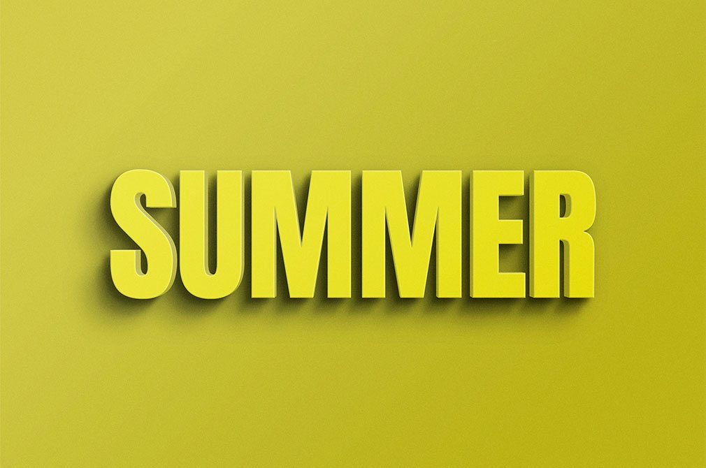Summer Vibe Yellow Text Effect FREE PSD
