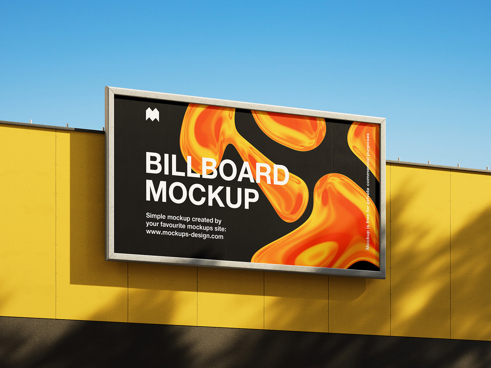 Sunny Billboard Mockup in 2 Showcases FREE PSD