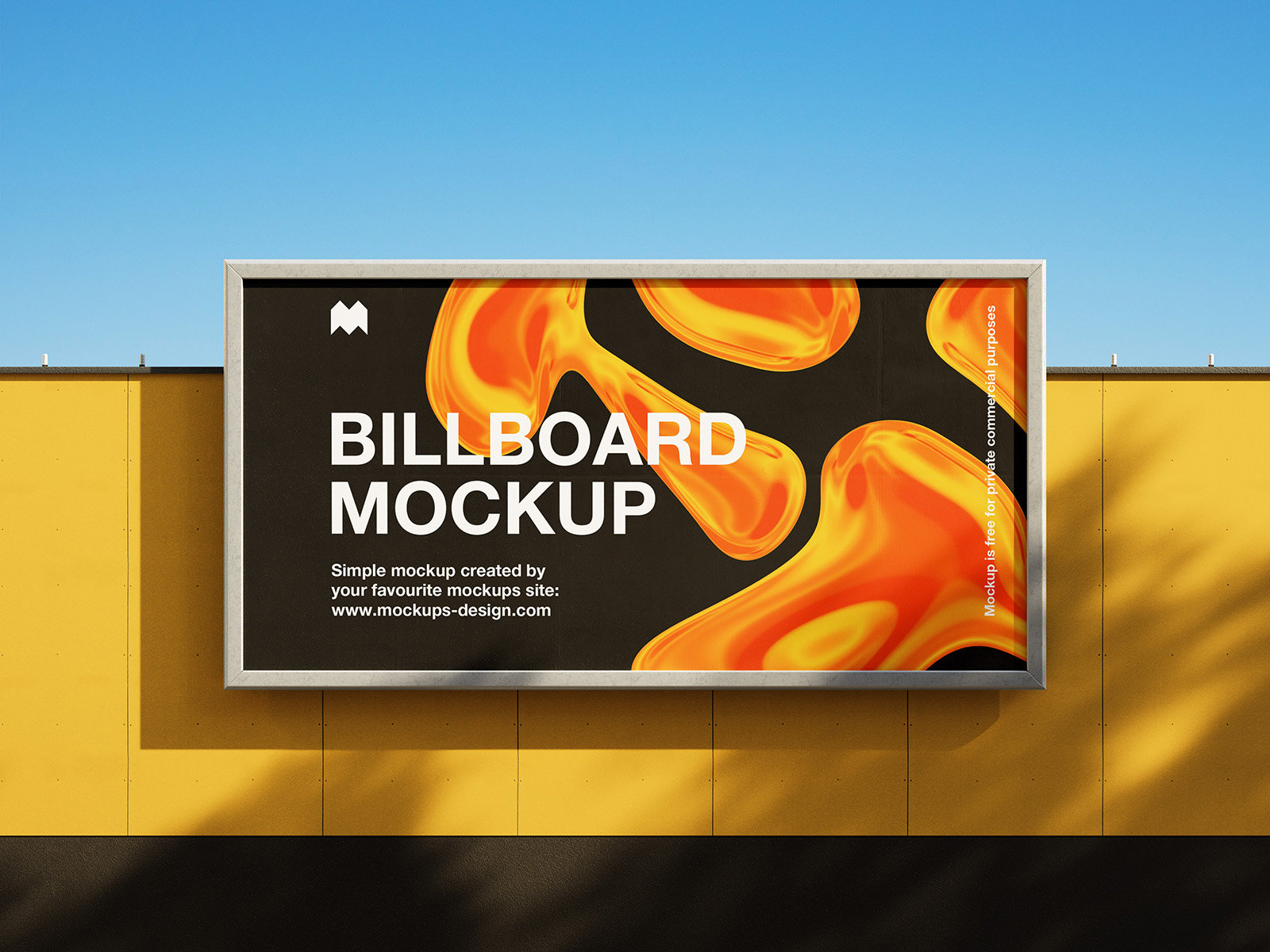 Sunny Billboard Mockup in 2 Showcases FREE PSD