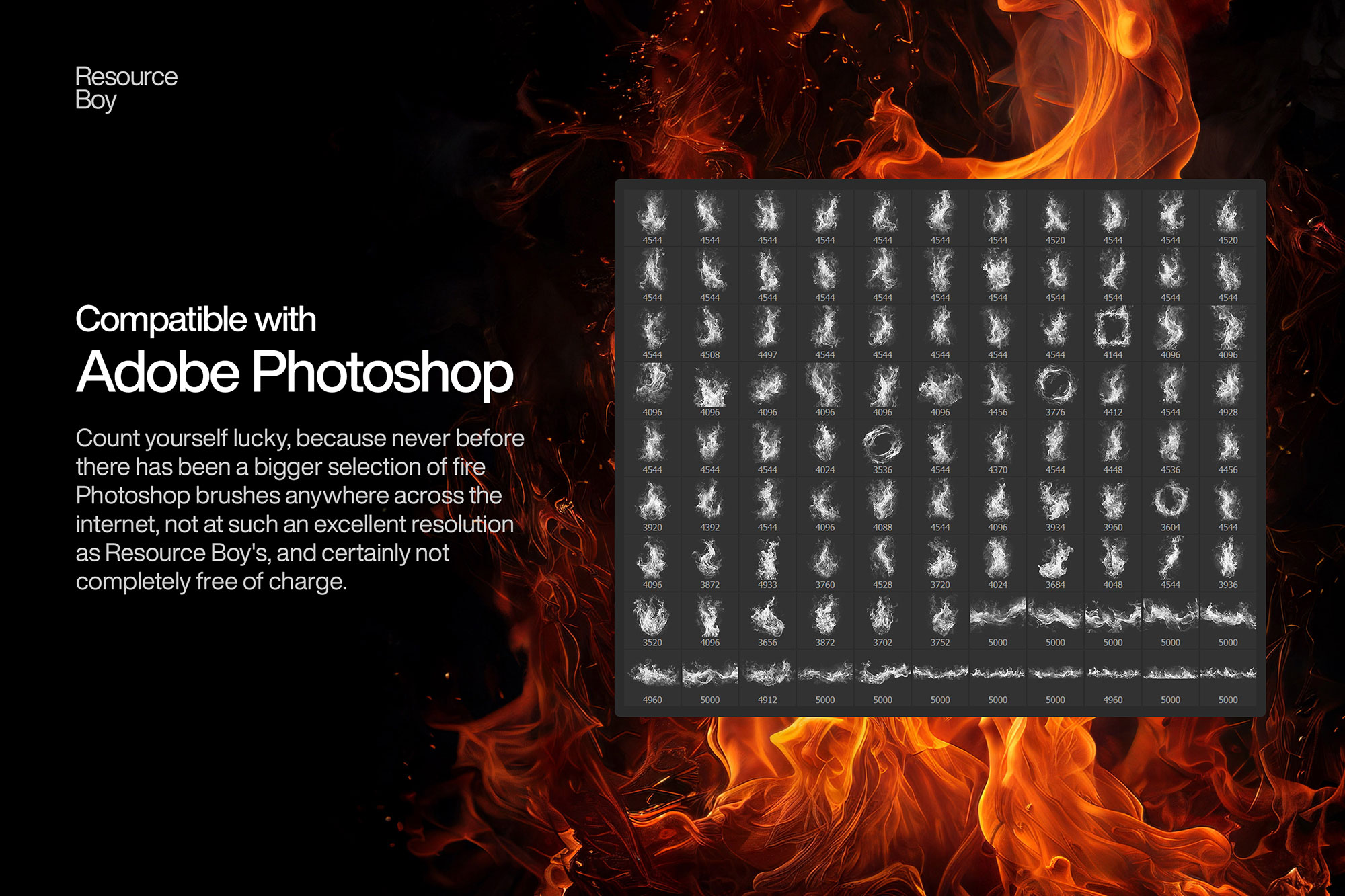 100 Free Fire Photoshop Brushes [High Resolution] | Resource Boy