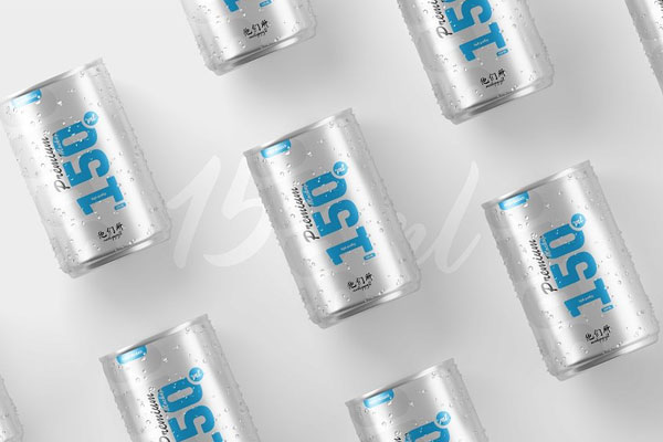 150ml Soda Can Mockup in 3 Shots FREE PSD