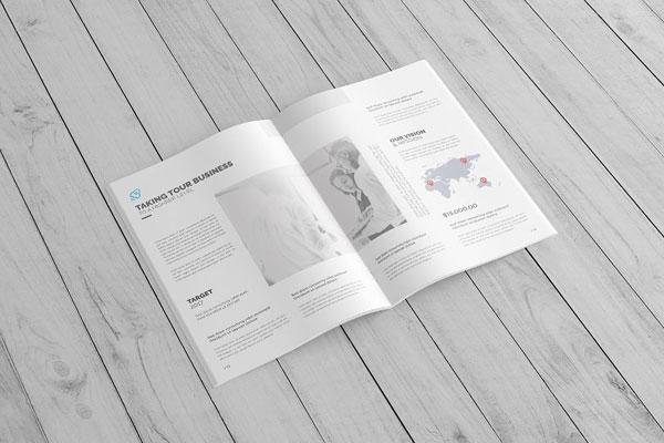 3 Showcases of A4 Brochure Mockup FREE PSD