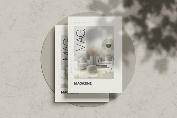 3 Varied Shots of Magazine Mockup FREE PSD